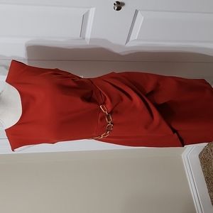 SANDRA DARREN RUST COLORED DRESS SZ 10 EXCELLENT CONDITION NEW WITHOUT TAGS
